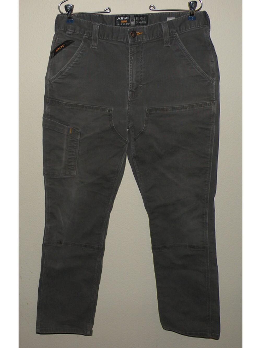 Ariat Rebar M4 Men’s Relaxed Straight Pants 33 x 30 Gray Stretch